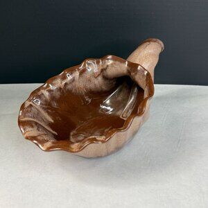 Vintage Cornucopia Thanksgiving Fall Décor Pottery Planter Bowl Centerpiece